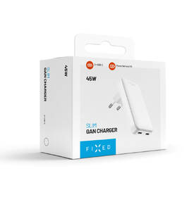 Nabíjačka do siete FIXED Slim, 2xUSB-C, GaN, PD, 45W biela

 obrázok produktu 7 z 7