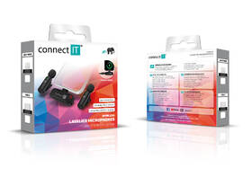 Mikrofón Connect IT Wireless Lavalier USB-C (2 ks + receiver) čierny

 obrázok produktu 3 z 4