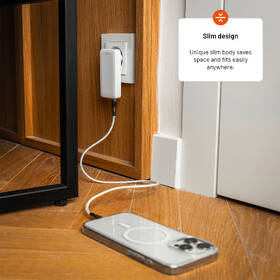 Cestovný adaptér FIXED Slim Traveller, 2x USB-C 45W biely

 obrázok produktu 6 z 7
