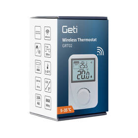 Termostat Geti GRT02, bezdrôtový biely

 obrázok produktu 10 z 10