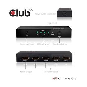 HDMI rozbočovač Club3D Video switch 4:1 HDMI 2.0, 4 porty 

 obrázok produktu 5 z 7