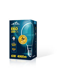 LED žiarovka ETA EKO LEDka mini globe 6W, E14, neutrálna biela 

 obrázok produktu 3 z 3