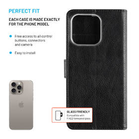 Puzdro na mobil flipové FIXED Opus na Apple iPhone 16 Pro Max čierne

 obrázok produktu 2 z 7