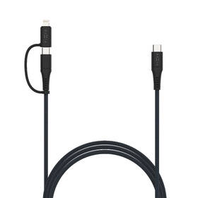 Kábel FIXED USB-C/USB-C a Lightning, PD, 60W, MFi, 3m sivý

 obrázok produktu 1 z 8