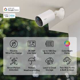 IP kamera TP-Link Tapo C410 biela

 obrázok produktu 3 z 10