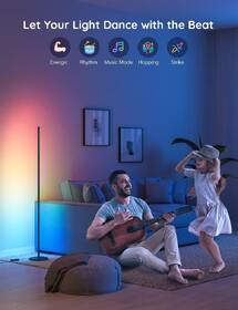 Stojacia lampa Govee RGBW Floor Lamp Lite, Matter čierna

 obrázok produktu 5 z 9