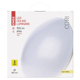 LED stropné svietidlo EMOS Cori, kruh, 12W, teplá biela biele

 obrázok produktu 6 z 6