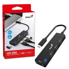 USB Hub Genius UH-400, USB-C / 4x USB3.0 čierny

 obrázok produktu 1 z 1