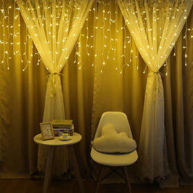 Vianočné osvetlenie ColorWay vnútorné, 100 LED, 3× 0,6m, IP20, USB, teplá biela 

 obrázok produktu 4 z 12