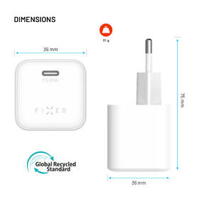 Nabíjačka do siete FIXED Mini USB-C, 65W biely

 obrázok produktu 2 z 8
