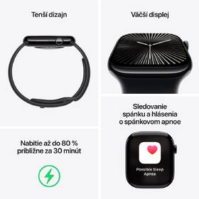 Inteligentné hodinky Apple GPS 46mm klavírno čierny hliník - čierny športový remienok - M/L 

 obrázok produktu 2 z 8