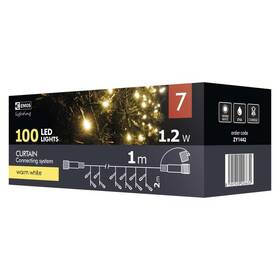 Spojovacia reťaz EMOS 100 LED, záclona, ​​1x2m, teplá biela 

 obrázok produktu 7 z 7