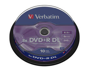 Disk Verbatim DVD+R DualLayer, 8.5GB, 8x, 10cake 

 obrázok produktu 1 z 3