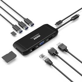 Dokovacia stanica PORT CONNECT 8v1 DUAL SCREEN, HDMI, VGA, 3xUSB-A, RJ-45, TF, SD čierna

 obrázok produktu 4 z 9