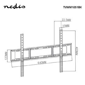 Držiak na TV Nedis pevný, pre uhlopriečky 37" až 70", nosnosť 35 kg čierny

 obrázok produktu 3 z 4