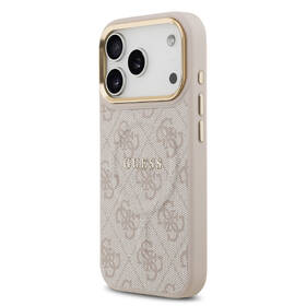 Kryt na mobil Guess PU Leather 4G Gold Frame MagSafe na Apple iPhone 17 Pro ružový

 obrázok produktu 2 z 7