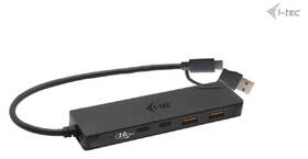 USB Hub i-tec USB-C Metal, 2x USB 3.0 + 2x USB-C čierny

 obrázok produktu 1 z 5