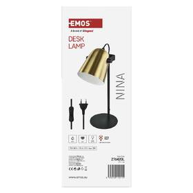 Stolná lampa EMOS Nina, max. 25 W, žiarovka E27, IP20 zlatá

 obrázok produktu 5 z 7