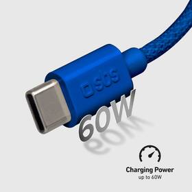 Kábel SBS USB-C/USB-C, PD, 60 W, 1,5 m modrý

 obrázok produktu 2 z 9