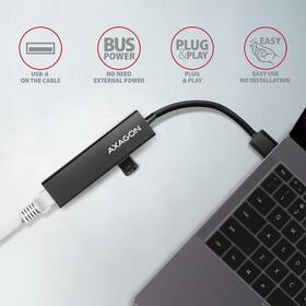 USB Hub Axagon USB 3.2 Gen 1 húb, 3x USB-A + Gigabit Ethernet, kábel USB-A 20cm čierny

 obrázok produktu 7 z 7