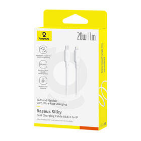 Kábel Baseus Silky USB-C/Lightning, 20W, 1m biely

 obrázok produktu 6 z 7