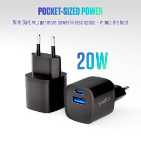 Nabíjačka do siete Spello by Epico ForceBoost GaN 20W 1x USB-A čierna

 obrázok produktu 5 z 7