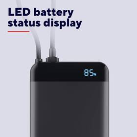 Powerbank Trust Fiera, 20000 mAh, s káblom, 2x USB-C čierna

 obrázok produktu 9 z 11