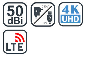 Izbová anténa Evolveo Xany 4 LTE 230/12V, 50dBi aktívna izbová DVB-T/T2, LTE filter 

 obrázok produktu 5 z 5