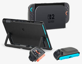 Puzdro Spigen Nano Pop  Black Sesame  - Nintendo Switch 2 čierne/sivé

 obrázok produktu 2 z 19