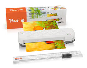 Laminátor Peach 4 in1 Laminating Kit PBP300, set laminátor PL707, rezačka PC100-04, mix fólií a zarezávač rožkov 

 obrázok produktu 1 z 10