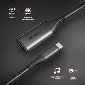 Redukcia Axagon USB-C / HDMI 2.0a, 25cm, 4K/60Hz HDR10 čierna

 obrázok produktu 1 z 8