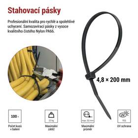 Sťahovacie pásky EMOS 200×4,8MM, 100KS čierne

 obrázok produktu 5 z 8