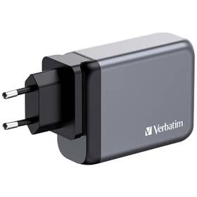 Cestovný adaptér Verbatim GNC-100 GaN 100W, 3x USB-C PD 100/65W, 1x USB-A QC 3.0 strieborný

 obrázok produktu 2 z 6