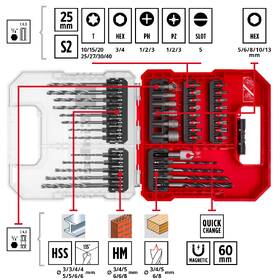 Sada vrtákov Einhell L-CASE (40 ks) 49109053 

 obrázok produktu 3 z 14