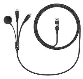 Kábel Connect IT Wirez 6in1, USB-C/Lightning/Watch Charger, 1,25m čierny

 obrázok produktu 1 z 4