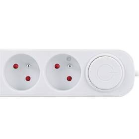 Kábel predlžovací Solight 3 zásuvky, USB A + C 20W PD, vypínač, 3 x 1mm2, 3 m biely

 obrázok produktu 2 z 3