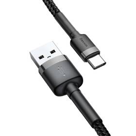 Kábel Baseus Cafule USB/USB-C, 3A, 1m čierny/sivý

 obrázok produktu 1 z 4