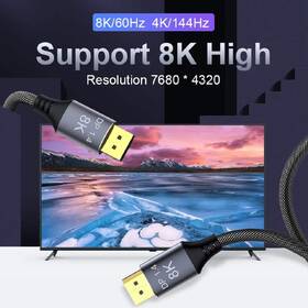 Kábel PremiumCord DisplayPort 1.4, 32,4 Gbit/s, 8K, 5 m čierny

 obrázok produktu 8 z 19