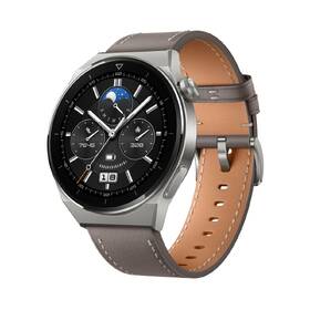 Inteligentné hodinky Huawei Watch GT 3 Pro 46 mm - Light Titanium Case + Gray Leather Strap 

 obrázok produktu 1 z 6