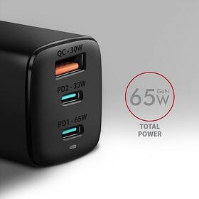 Nabíjačka do siete Axagon USB/2x USB-C 65W čierna

 obrázok produktu 1 z 6