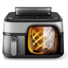 Fritéza teplovzdušná Philips Airfryer Dual Basket 5000 series 9 l, NA555/00 strieborná

 obrázok produktu 6 z 12