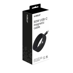 Kábel Celly magnetický USB-C/USB-C, 60 W, 1 m čierny

 obrázok produktu 6 z 6