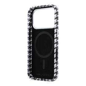 Kryt na mobil Karl Lagerfeld PU Houndstooth Resin Plate MagSafe na Apple iPhone 17 Pro čierny

 obrázok produktu 5 z 6