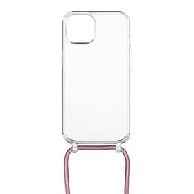 Kryt na mobil FIXED Pure Neck s ružovou šnúrkou na krk pre Apple iPhone 15 Plus priehľadný

 obrázok produktu 1 z 2