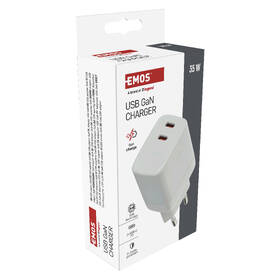 Nabíjačka do siete EMOS GaN, 35W, 2x USB-C biela

 obrázok produktu 13 z 14