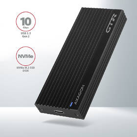 Externý rámček Axagon THIN RIB box, USB-C 3.2 Gen 2 - M.2 NVMe SSD čierny

 obrázok produktu 1 z 7