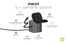 Nabíjačka do siete Mobile Origin 100W, Qi2 25W Foldable Charger PW37, MagSafe čierna

 obrázok produktu 16 z 16