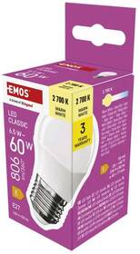 LED žiarovka EMOS Classic Mini Globe, 6,5 W, 806lm, E27, teplá biela 

 obrázok produktu 11 z 13