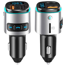 FM Transmitter WG QC 3.0, 1xUSB-A /1x USB-A QC 3.0 (18W strieborný

 obrázok produktu 3 z 4