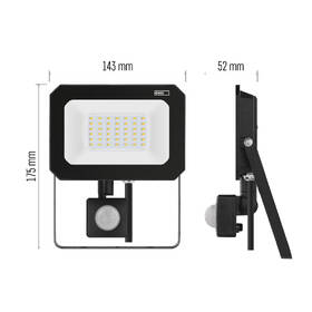 Reflektor EMOS SIMPO 30W 3000LM IP44 NW PIR čierny

 obrázok produktu 6 z 9